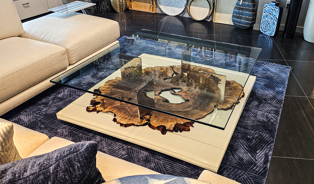 Pandion Walnut Wood Square Coffee Table - ARDITI COLLECTION®