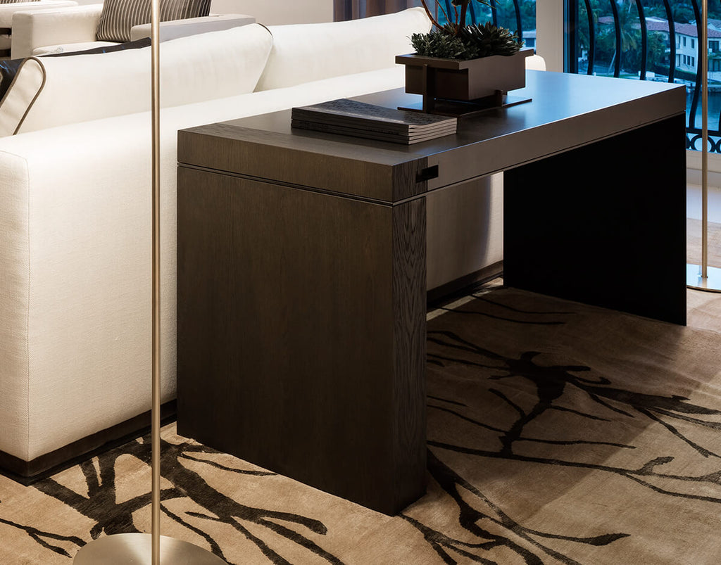 Dark brown rectangular Brussels Table console table for stylish home decor