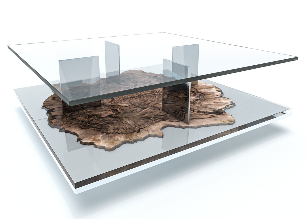 Pandion Walnut Wood Square Coffee Table - ARDITI COLLECTION®