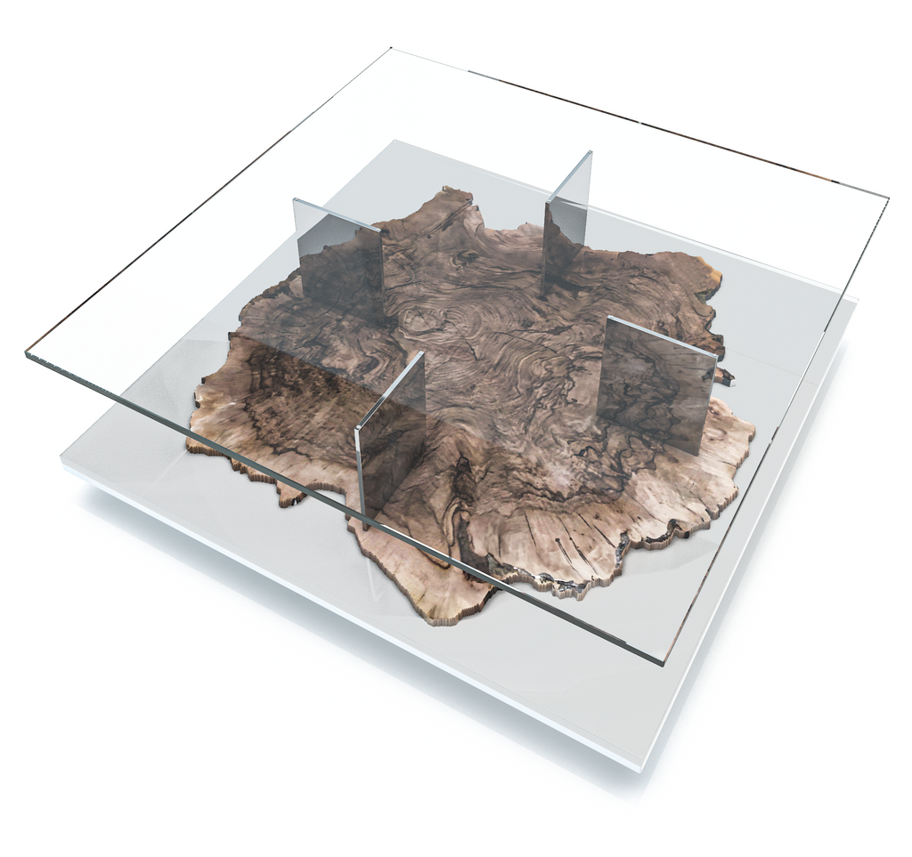 Pandion Walnut Wood Square Coffee Table - ARDITI COLLECTION®