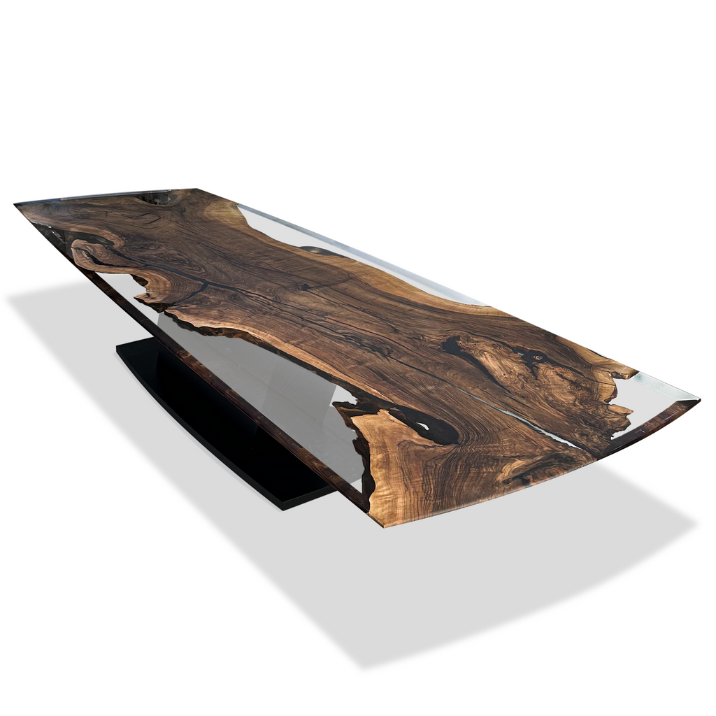 Black Evandros Walnut Wood Dining Table - ARDITI COLLECTION®