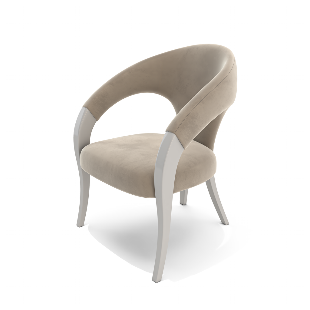 Ione Dining Chair with beige upholstery and light wood legs for stylish dining spaces
