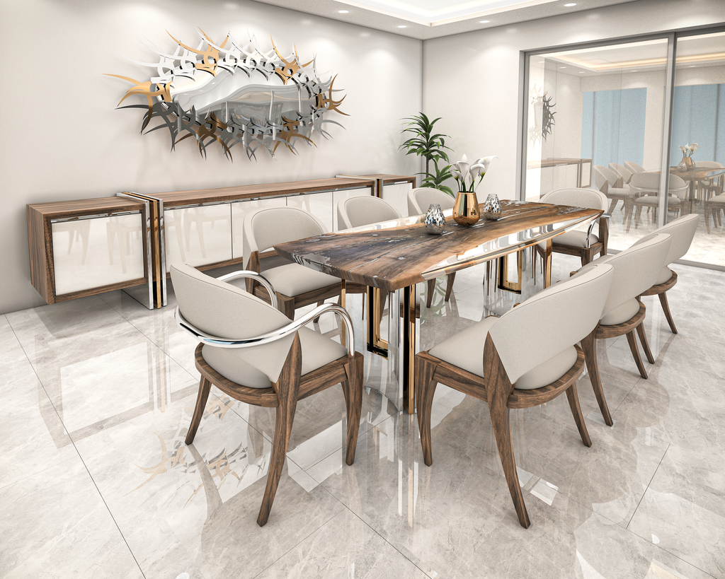 Meliades Walnut Wood Dining Table - ARDITI COLLECTION®