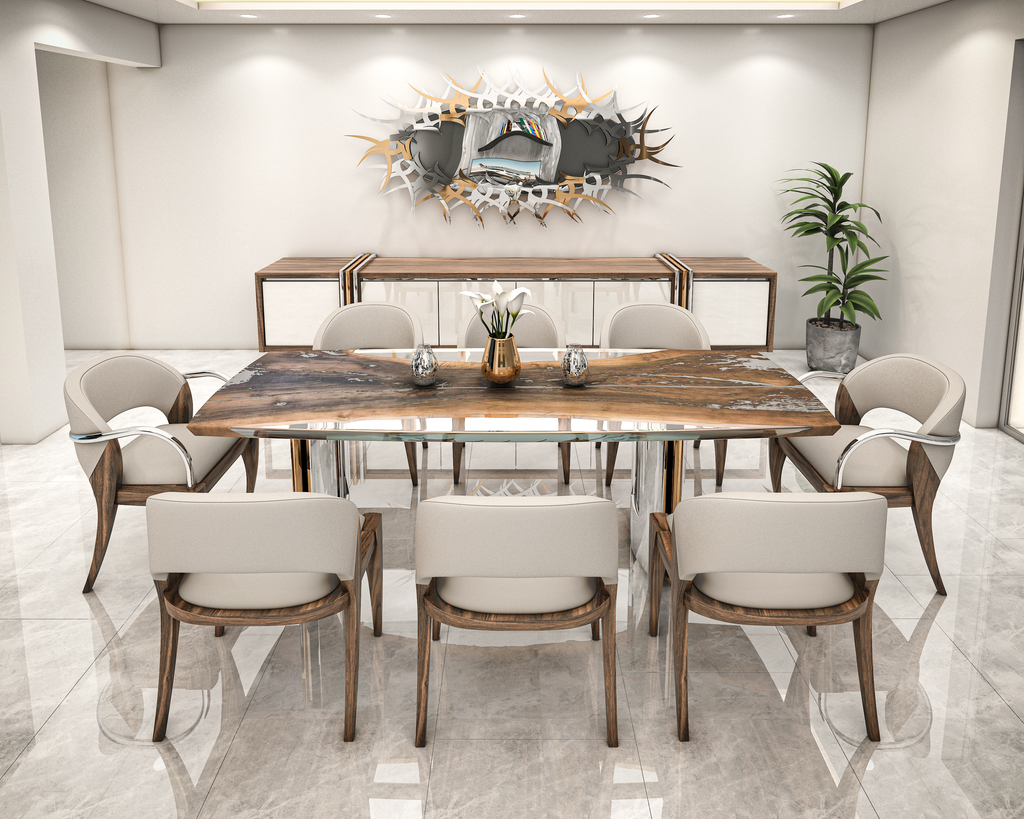 Meliades Walnut Wood Dining Table - ARDITI COLLECTION®