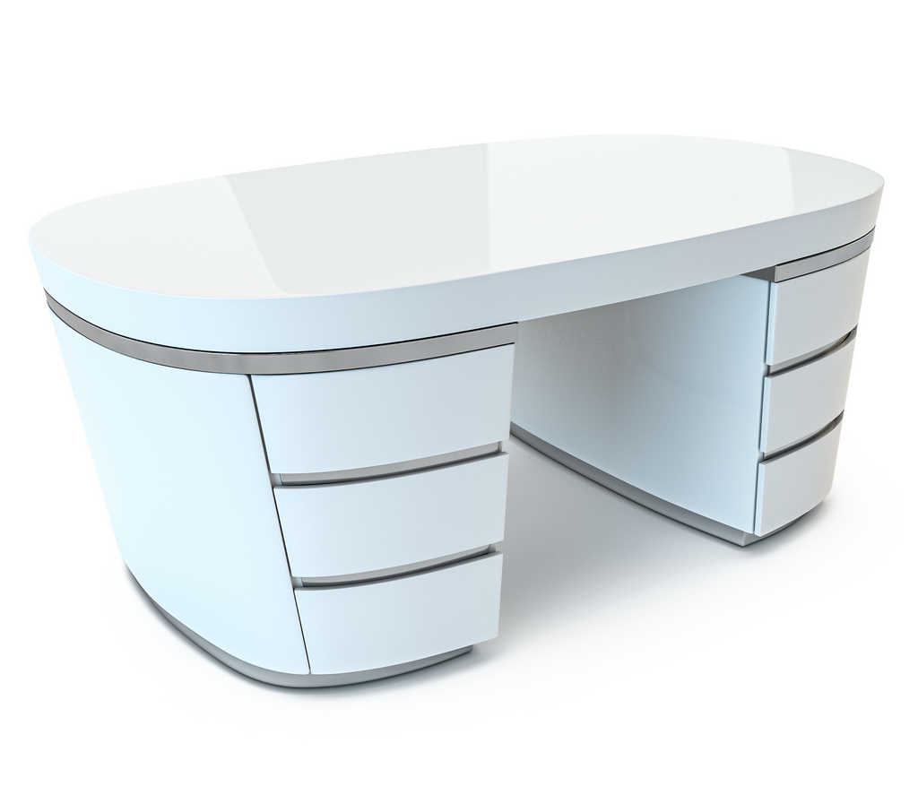 White Sedona Desk Vanity - ARDITI COLLECTION®