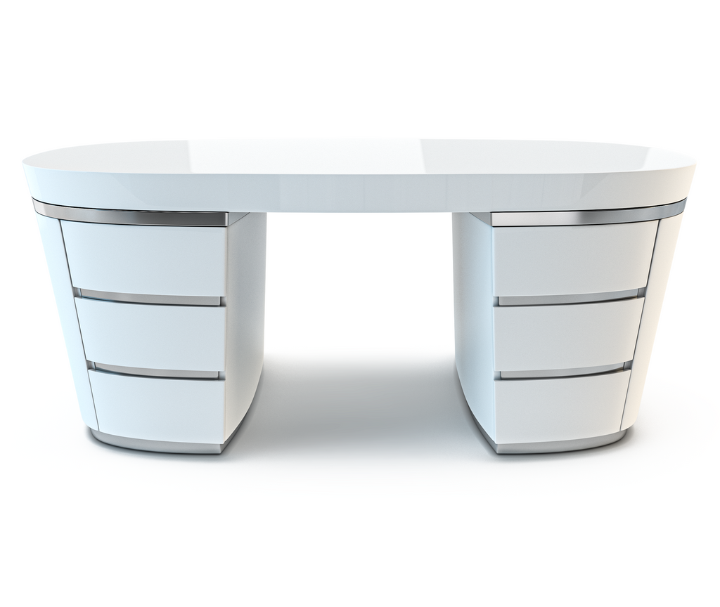 White Sedona Desk Vanity - ARDITI COLLECTION®