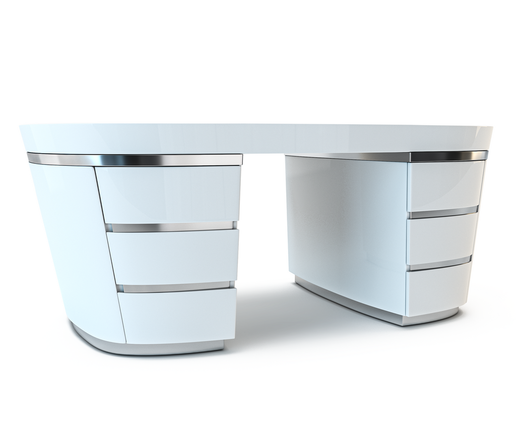 White Sedona Desk Vanity - ARDITI COLLECTION®