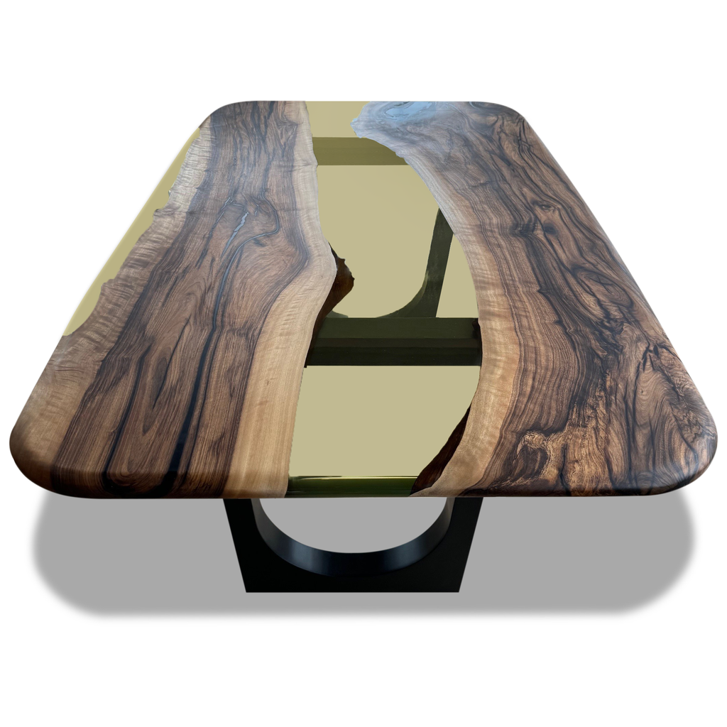 Vanilla Carna Walnut Wood River Dining Table - ARDITI COLLECTION®