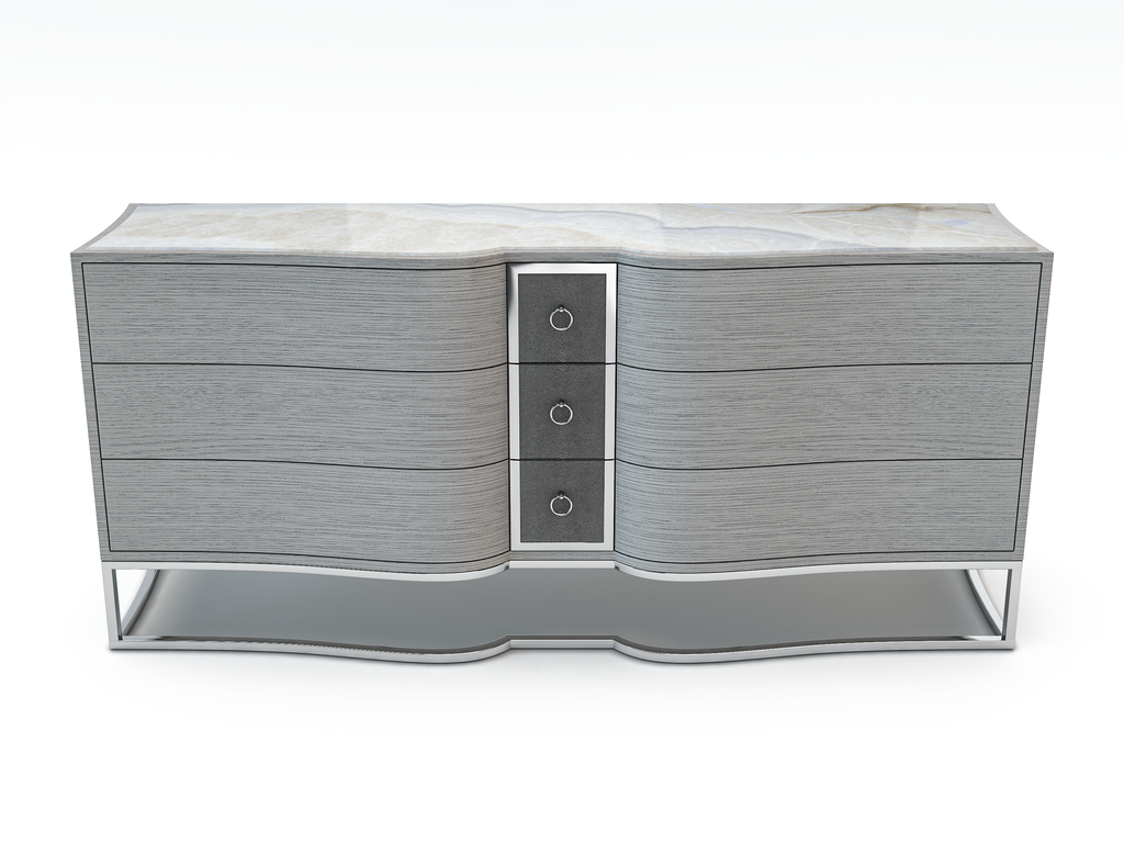 Gray St. Tropez Stone Top Console - ARDITI COLLECTION®