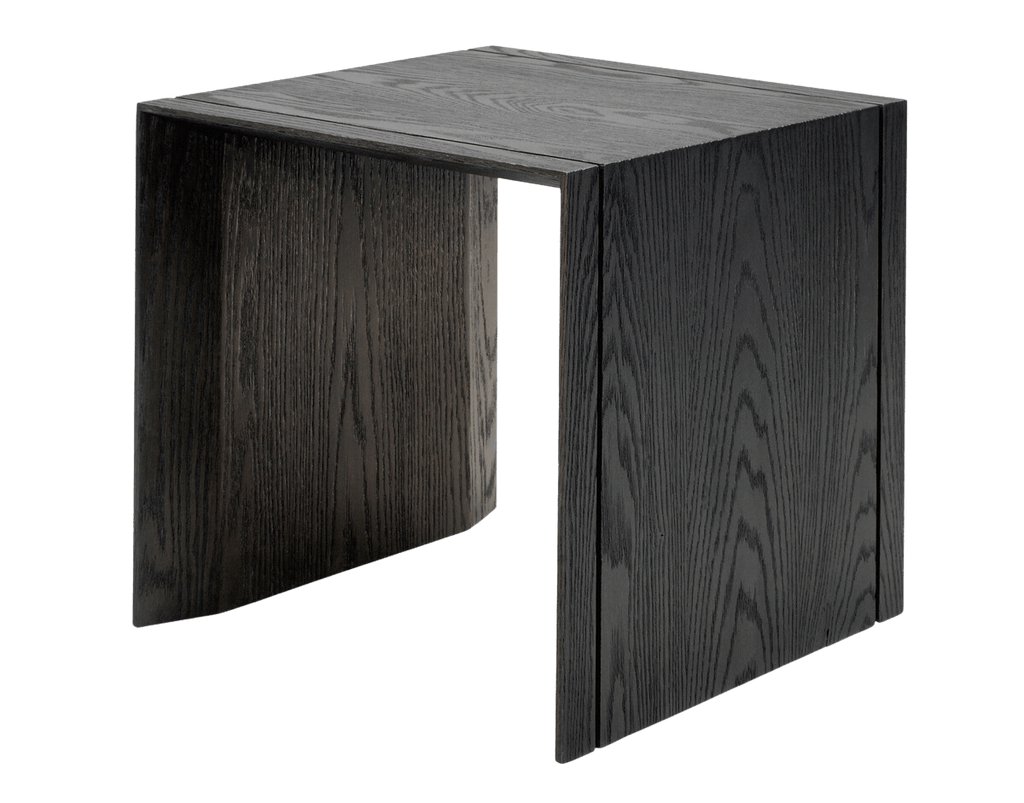 Dark-stained Vienna End Table with C-shaped design for stylish end table decor