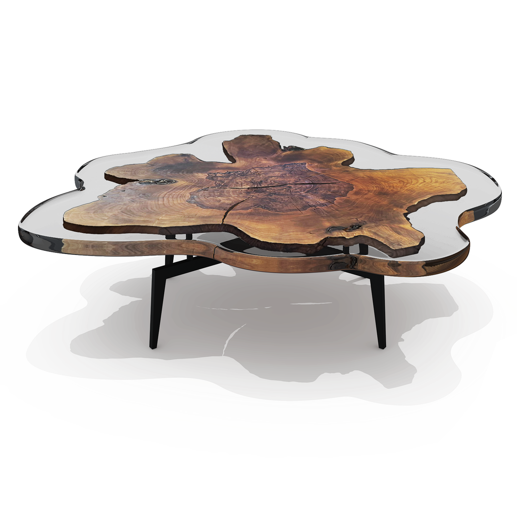 Akragos Walnut Wood Coffee Table - ARDITI COLLECTION®