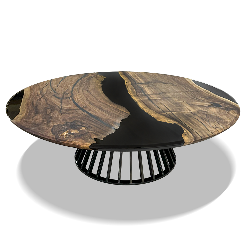 Black River Amiata Walnut Wood Round Dining Table - ARDITI COLLECTION®