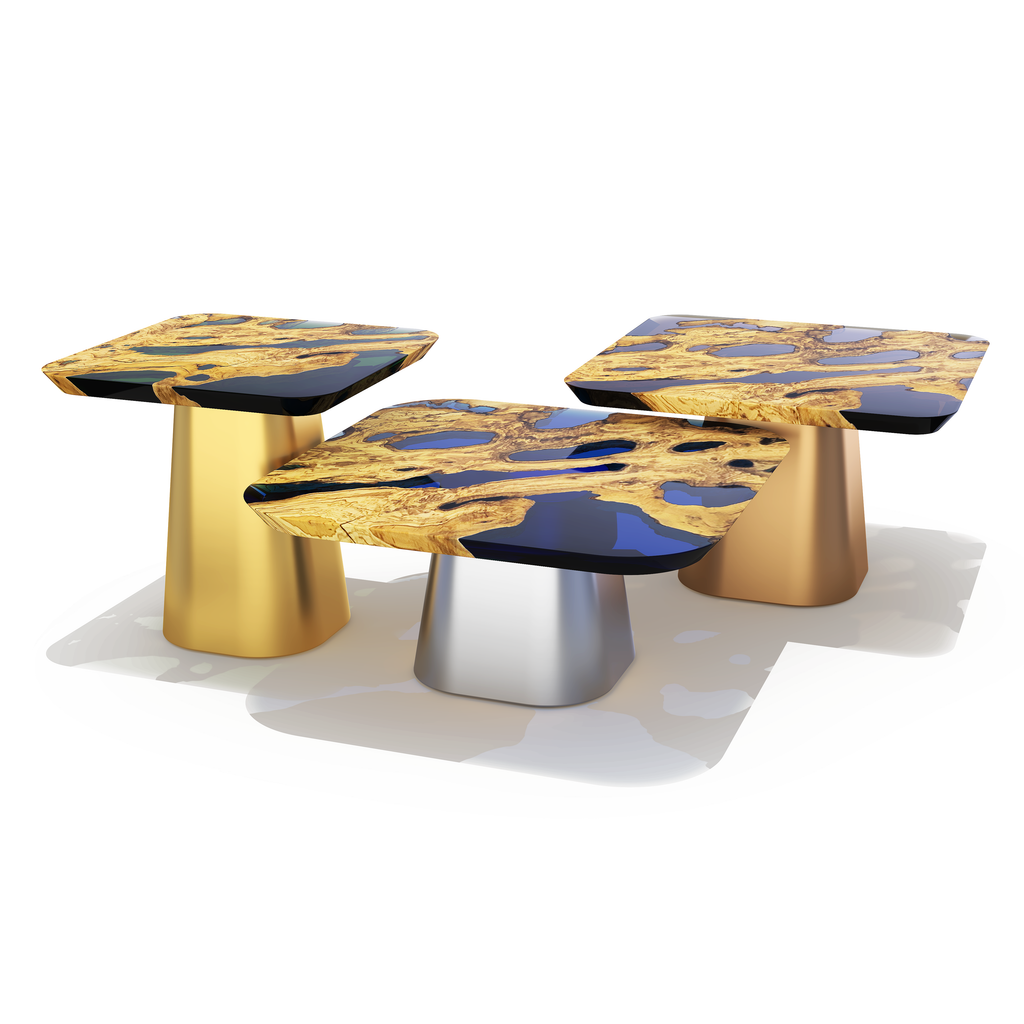 Dryope Square Olive Wood Coffee Tables - ARDITI COLLECTION®