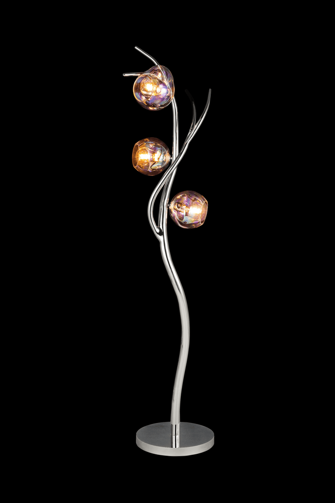 Ersa Floor Lamp with chrome finish and colorful glass orbs for modern home lighting