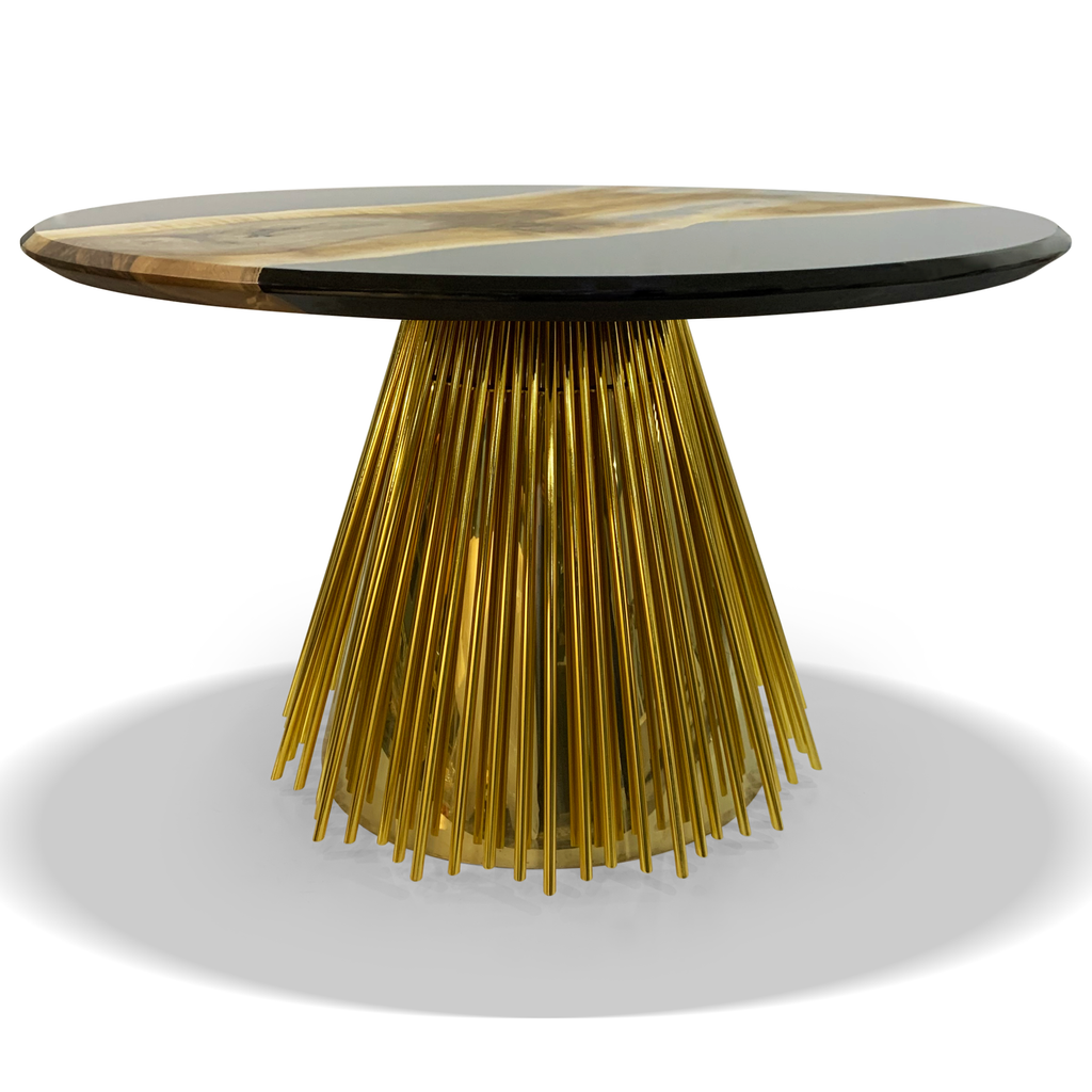 Eskulape Walnut Wood Round Dining Table - ARDITI COLLECTION®