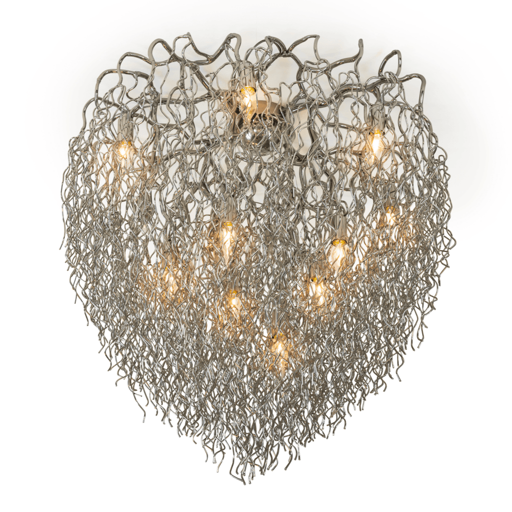 Hollywood ceiling lamp with a tangled nest design and exposed bulbs for modern decor