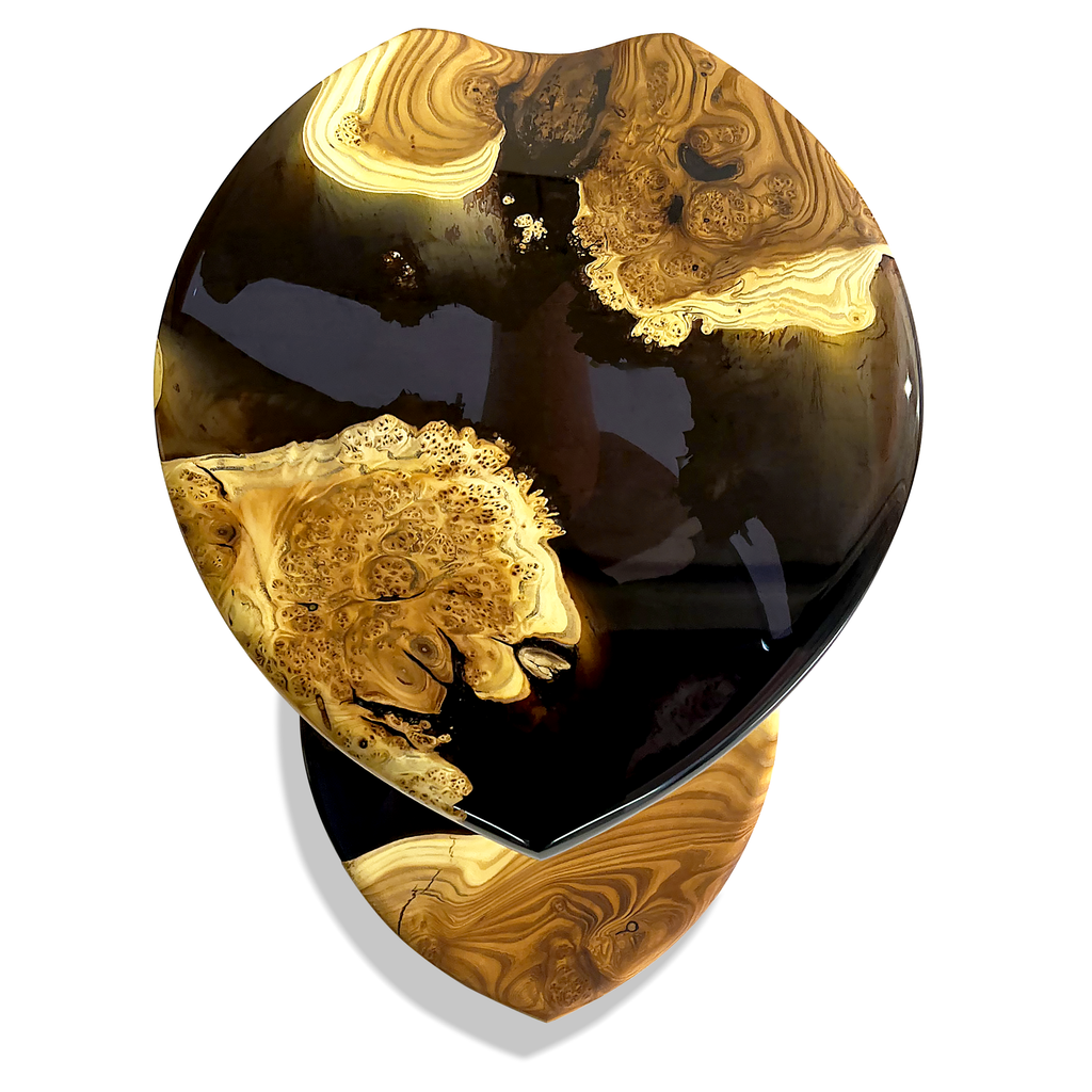 Jet Black Serrate Leaf Side Table - ARDITI COLLECTION®