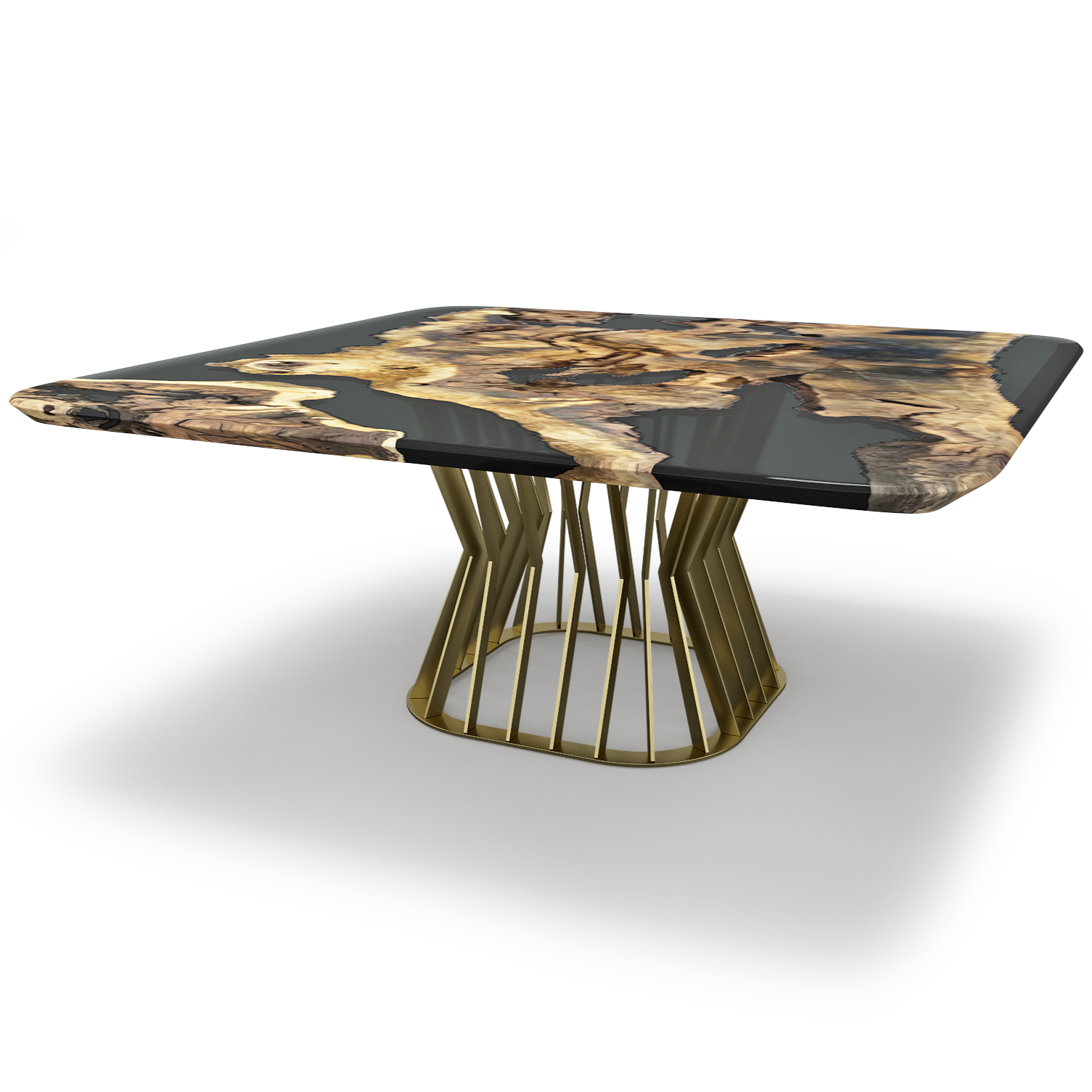 Amiata Olive Wood Square Dining Table