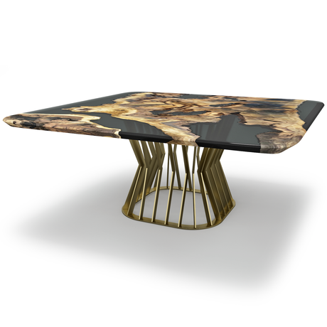 Amiata Olive Wood Square Dining Table