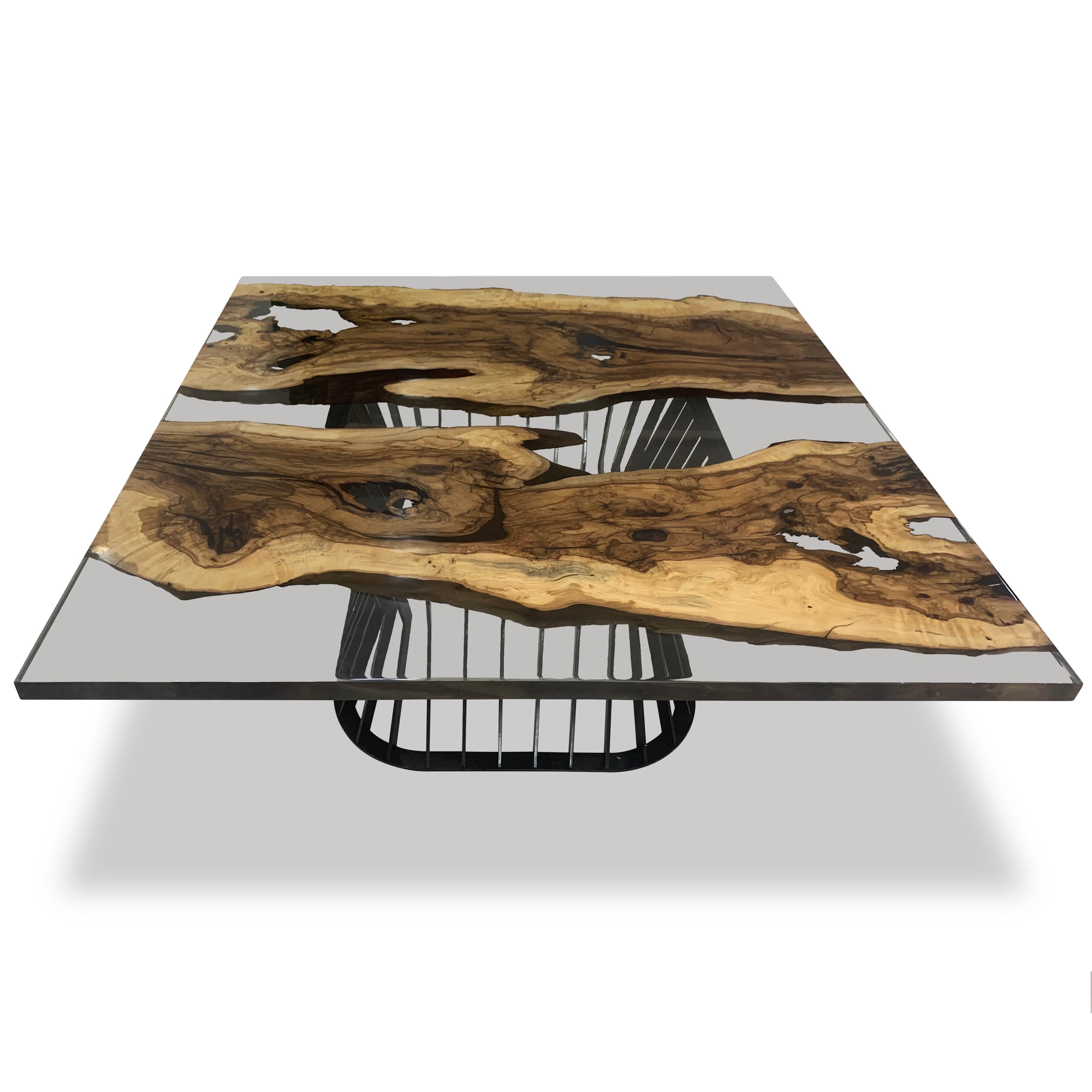 Amiata Walnut Wood Square Dining Table