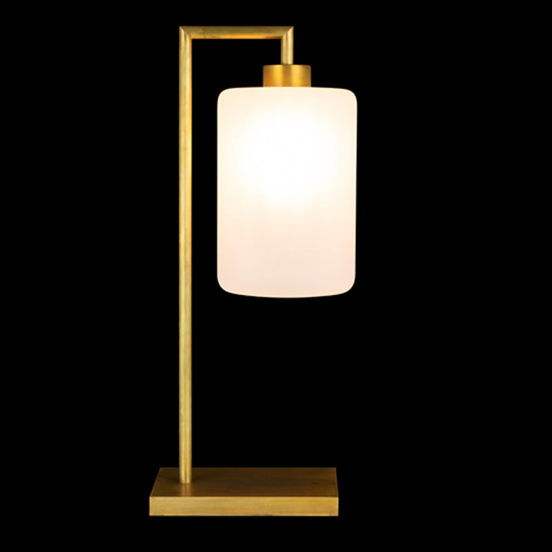 Louise Table Lamp with brass base and white glass shade for stylish home lighting