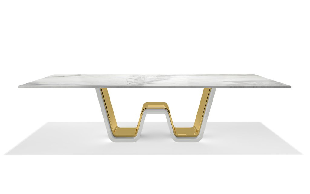 Eldoris White Marble Dining Table - ARDITI COLLECTION®