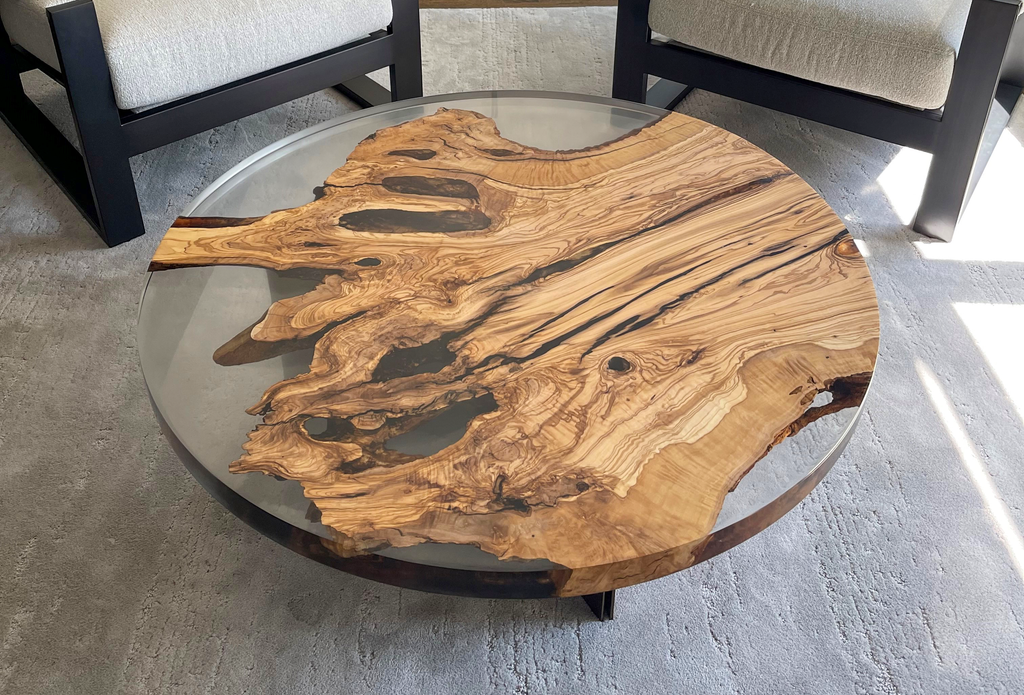 Medea Olive Wood Round Coffee Table - ARDITI COLLECTION®