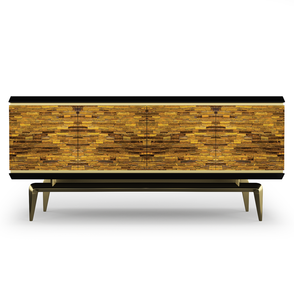 Magnes Tiger Eye Semi-Precious Stone Credenza - ARDITI COLLECTION®
