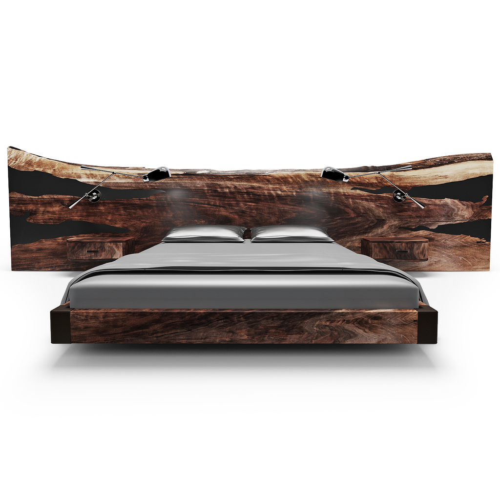 Natural King Size Walnut Bed - ARDITI COLLECTION®