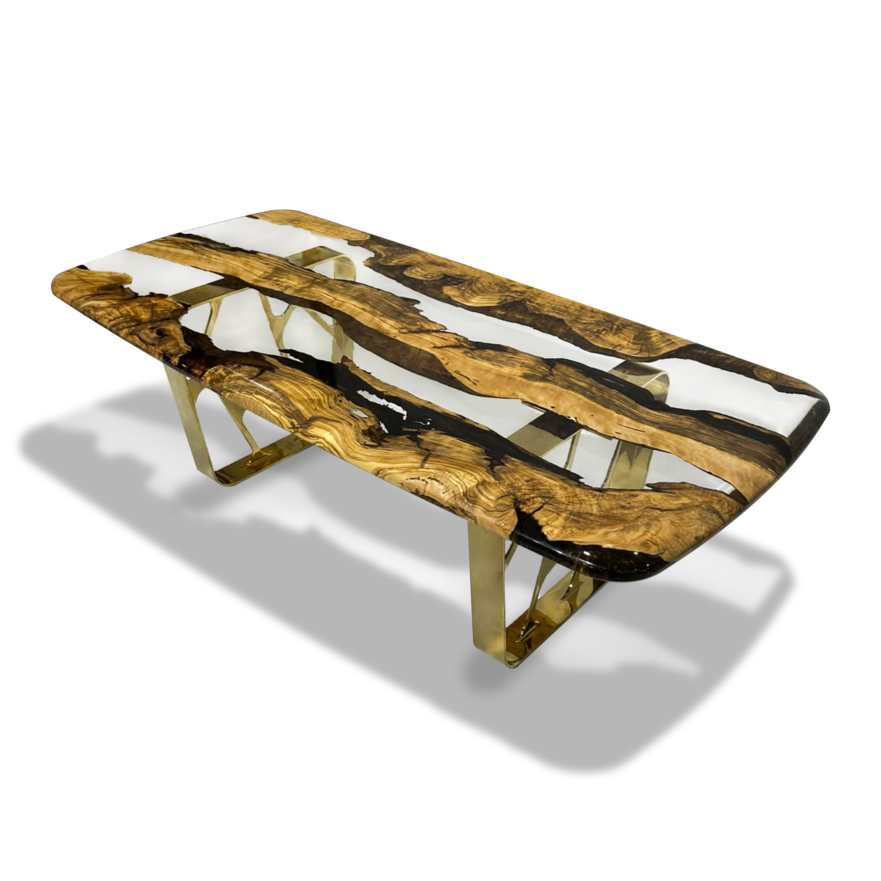 Ombrone Olive Wood Squoval Coffee Table