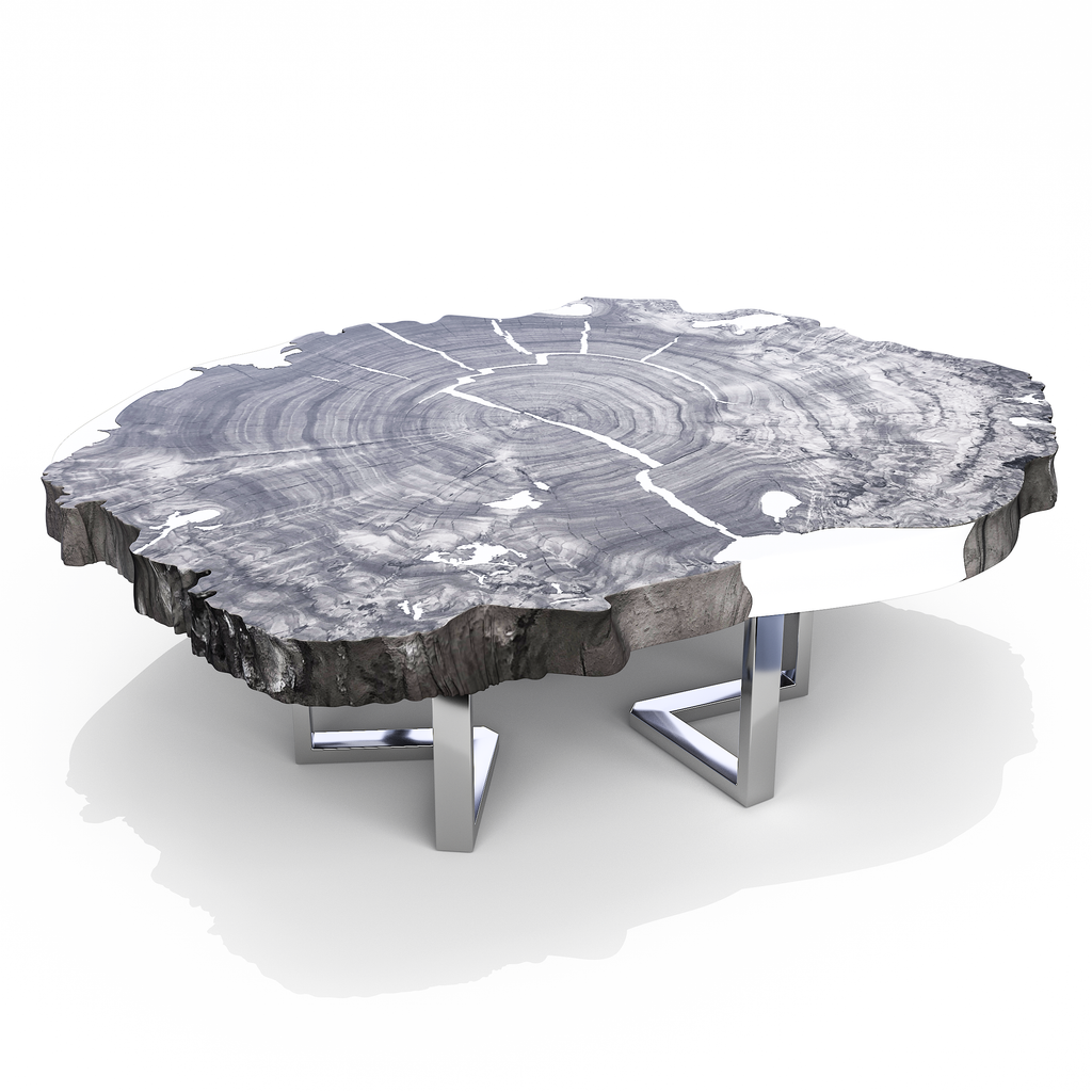 Satyria Bleached Walnut Wood Coffee Table - ARDITI COLLECTION®