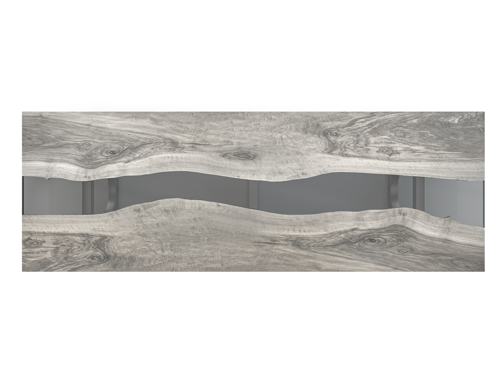 Timberwolf Carna Bleached River Walnut Wood Dining Table - ARDITI