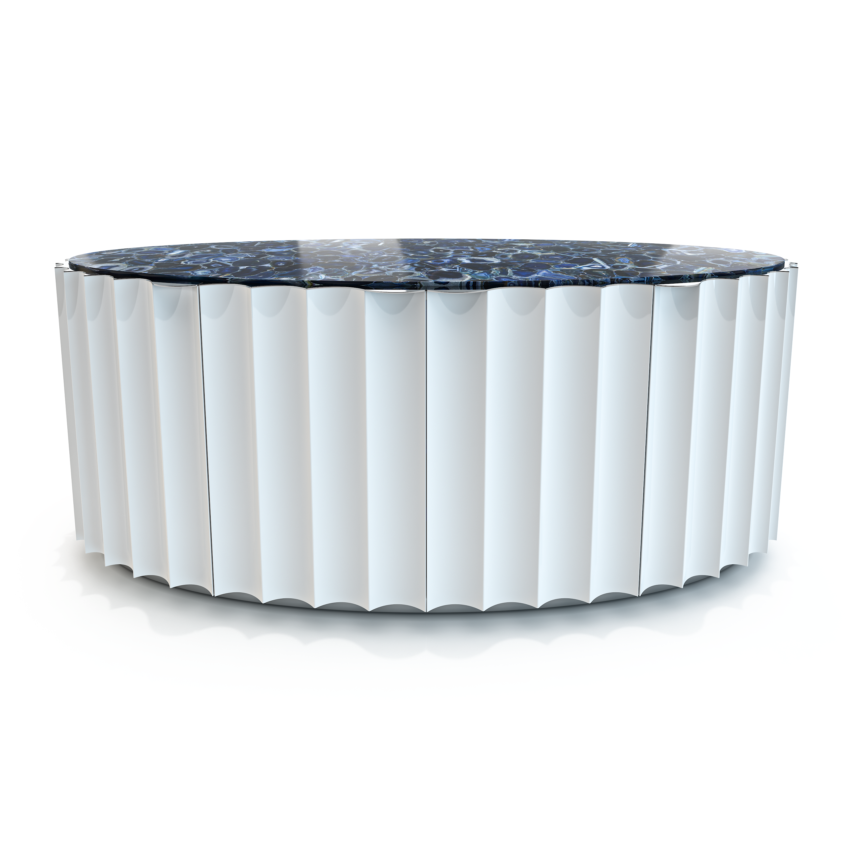 Fluted White Console