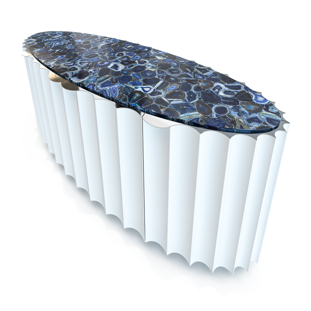 Fluted White Console - ARDITI COLLECTION®