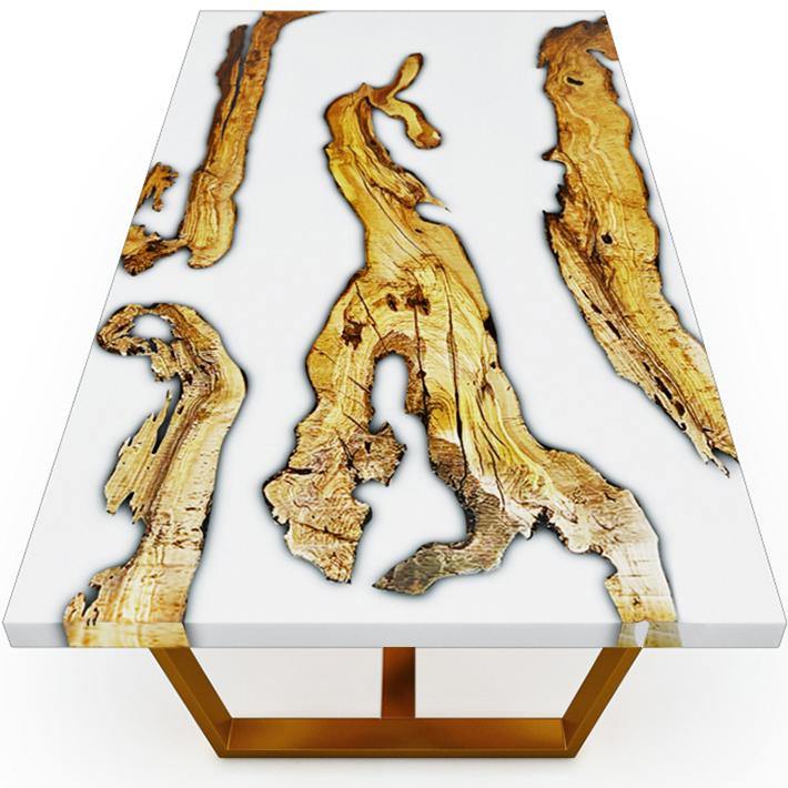 White Morano Olive Wood Coffee Table - ARDITI COLLECTION®